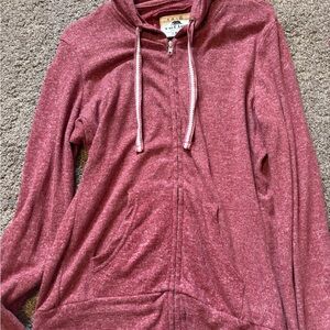 Reflex Maroon Zip Up Hoodie